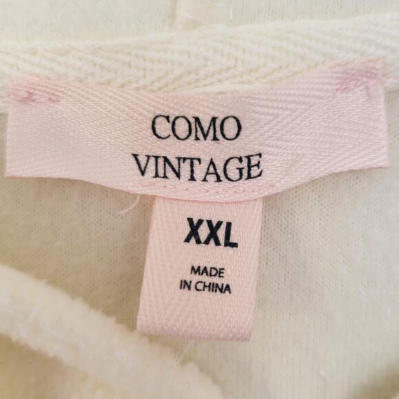 Como Vintage Pullover Hoodie Women's XXL Geometric Sherpa Fleece 1/4 Zip NEW - Picture 6 of 8